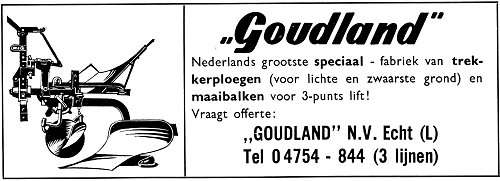 goudland kantelploeg advertentie