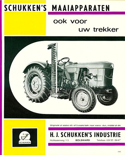EenSchukken maaibalk voor een Deutz tractor