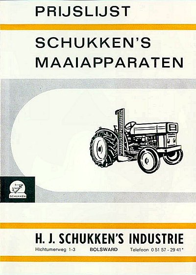 prijslijst schukken maaibalken november 1965